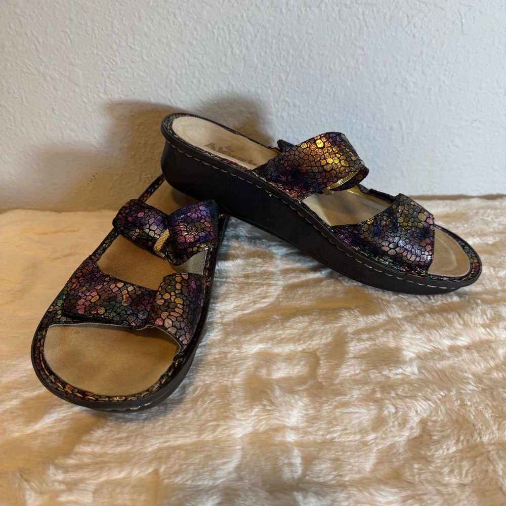 Alegria Multicolor Slide Sandals